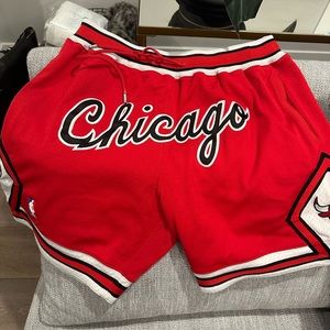 Just Don Red Chicago Shorts Sz XL